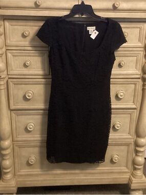 Ann Taylor Black Lace Mini Dress
